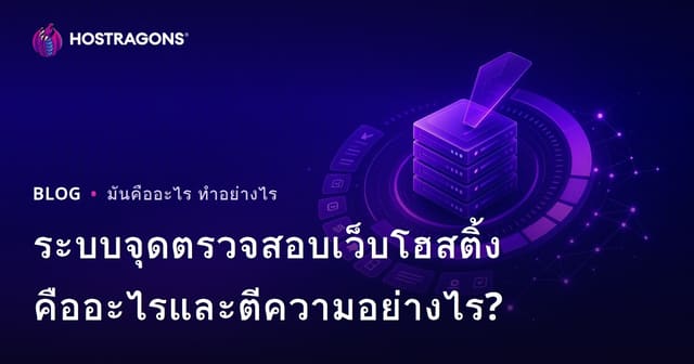 ระบบจุดตรวจสอบเว็บโฮสติ้งคืออะไรและตีความอย่างไร?