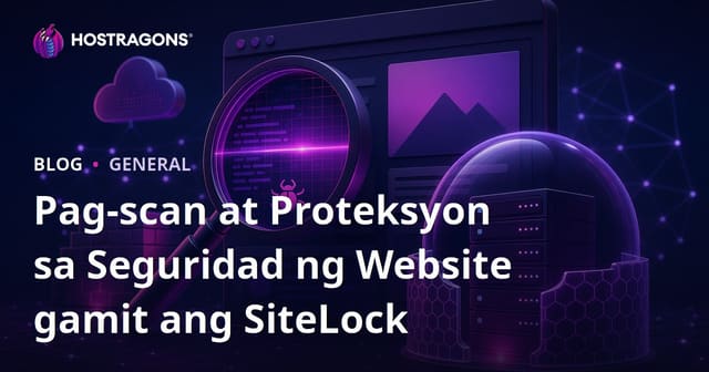Pag-scan at Proteksyon sa Seguridad ng Website gamit ang SiteLock
