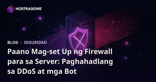 Paano Mag-set Up ng Firewall para sa Server: Paghahadlang sa DDoS at mga Bot