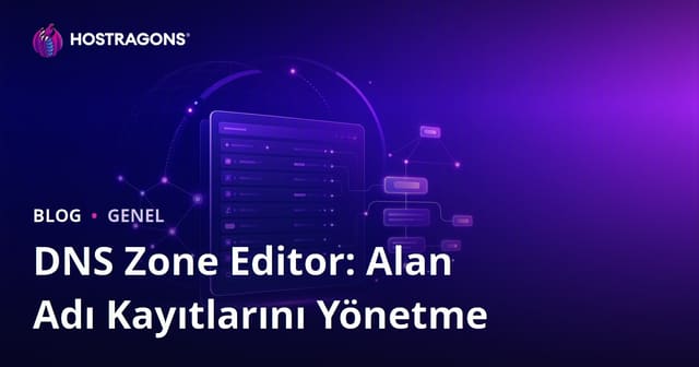 DNS Zone Editor: Alan Adı Kayıtlarını Yönetme