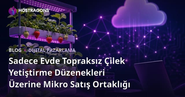 Sadece Evde Topraksız Çilek Yetiştirme Düzenekleri Üzerine Mikro Satış Ortaklığı