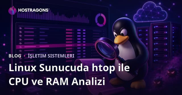 Linux Sunucuda "htop" Komutu İle İşlemciyi ve RAM'i Sömüren Scriptleri Bulma