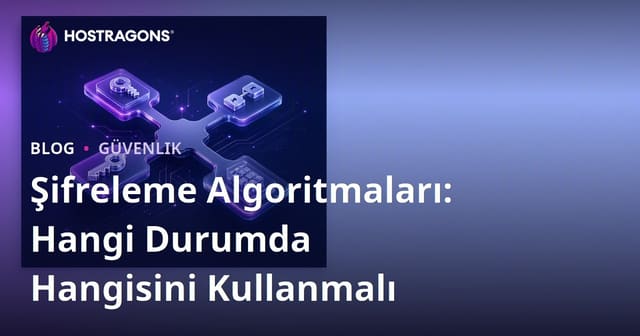 Şifreleme Algoritmaları: Hangi Durumda Hangisini Kullanmalı
