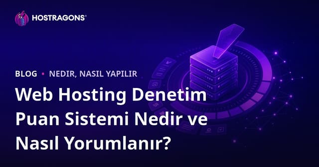 Web Hosting Denetim Puan Sistemi Nedir ve Nasıl Yorumlanır?