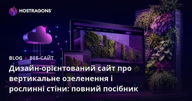 Дизайн-орієнтований сайт про вертикальне озеленення і рослинні стіни: повний посібник