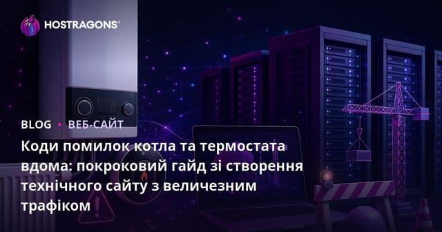 Коди помилок котла та термостата вдома: покроковий гайд зі створення технічного сайту з величезним трафіком