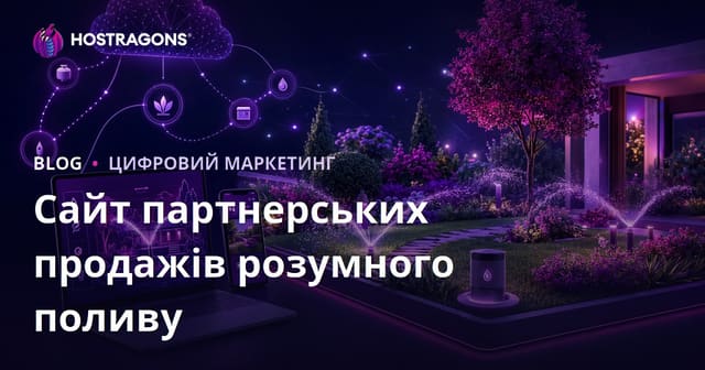 Продаж партнерських програм розумних систем поливу та автоматизації саду в Україні