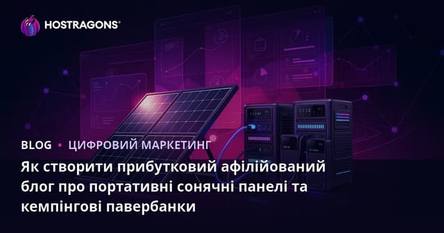 Як створити прибутковий афілійований блог про портативні сонячні панелі та кемпінгові павербанки