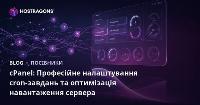 cPanel: Професійне налаштування cron-завдань та оптимізація навантаження сервера