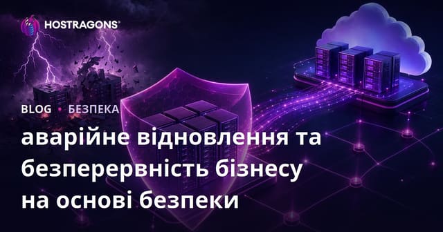аварійне відновлення та безперервність бізнесу на основі безпеки