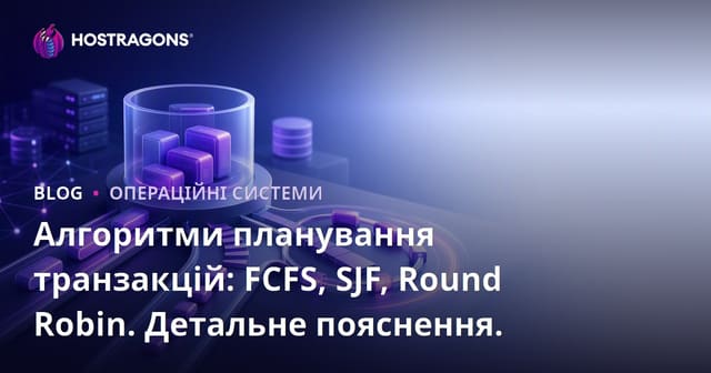 Алгоритми планування транзакцій: FCFS, SJF, Round Robin. Детальне пояснення.