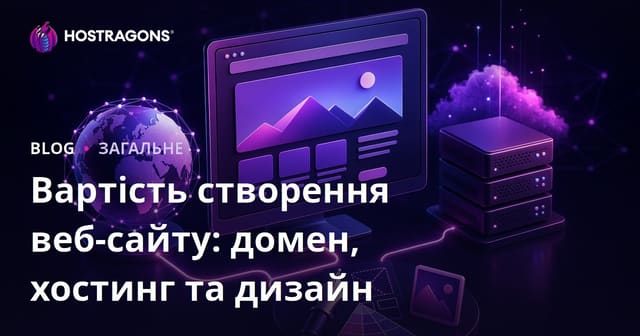 Вартість створення веб-сайту: домен, хостинг та дизайн
