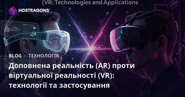 Доповнена реальність (AR) проти віртуальної реальності (VR): технології та застосування