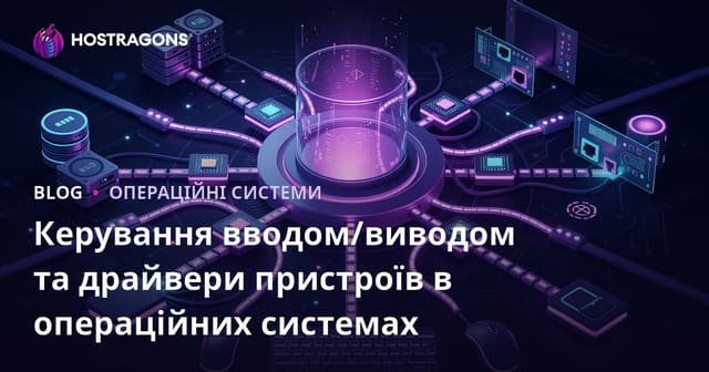 Керування вводом/виводом та драйвери пристроїв в операційних системах