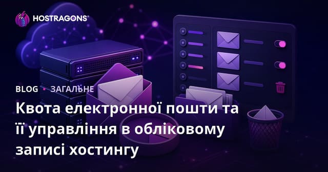 Квота електронної пошти та її управління в обліковому записі хостингу