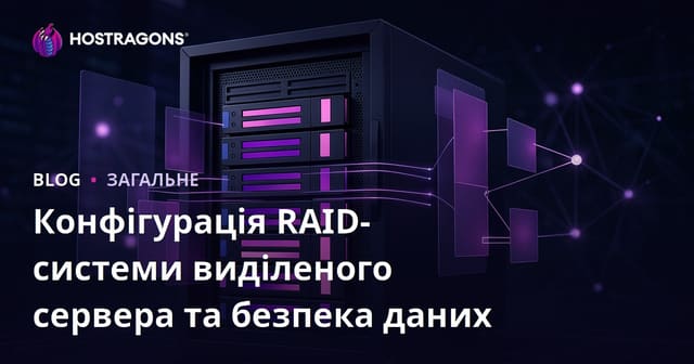 Конфігурація RAID-системи виділеного сервера та безпека даних