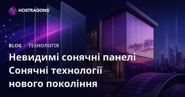 Невидимі сонячні панелі Сонячні технології нового покоління