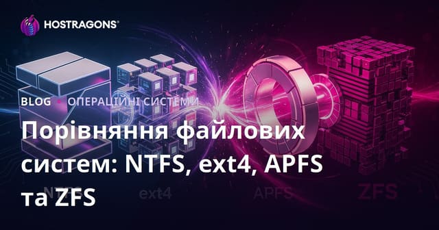 Порівняння файлових систем: NTFS, ext4, APFS та ZFS