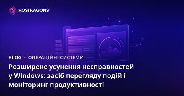 Розширене усунення несправностей у Windows: засіб перегляду подій і моніторинг продуктивності