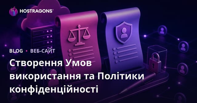 Створення Умов використання та Політики конфіденційності