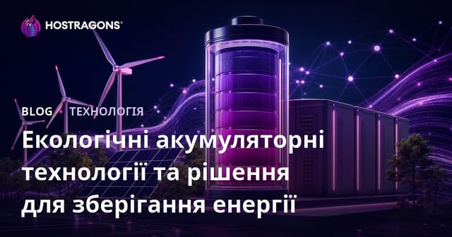 Екологічні акумуляторні технології та рішення для зберігання енергії