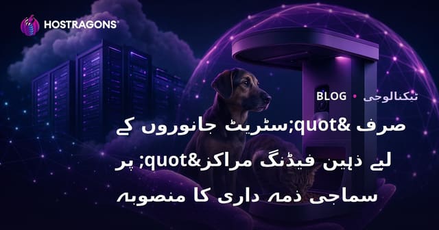 صرف "سٹریٹ جانوروں کے لیے ذہین فیڈنگ مراکز" پر سماجی ذمہ داری کا منصوبہ