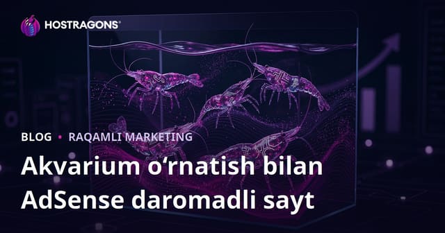 Akvarium o‘rnatish va kamyob qisqichbaqa turlari bo‘yicha AdSense daromadi yuqori blog saytini yaratish