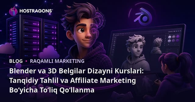 Blender va 3D Belgilar Dizayni Kurslari: Tanqidiy Tahlil va Affiliate Marketing Bo‘yicha To‘liq Qo‘llanma