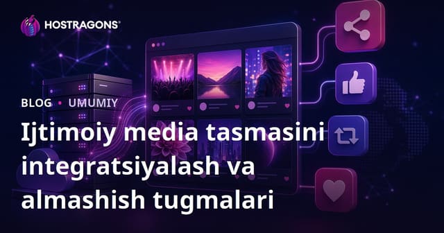 Vebsayt uchun ijtimoiy tarmoq feed integratsiyasi va sharing tugmalari