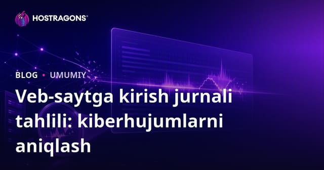 Veb-saytga kirish jurnali tahlili: kiberhujumlarni aniqlash