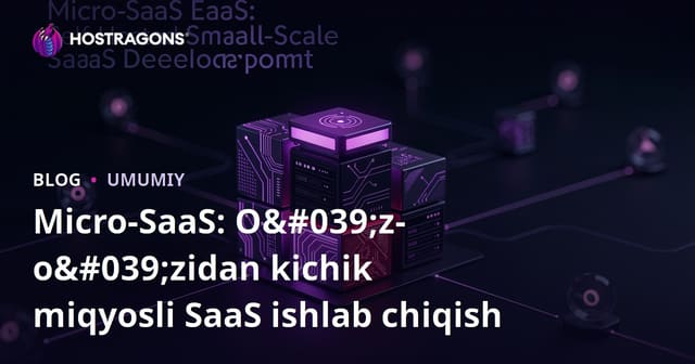 Micro-SaaS: O‘z serverda kichik SaaS ishlab chiqish va boshqarish