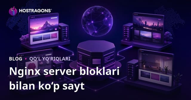 Nginx server bloklari (Virtual Hosts) bilan bir nechta saytni bir serverda joylashtirish