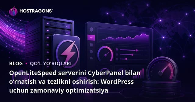 OpenLiteSpeed serverini CyberPanel bilan o‘rnatish va tezlikni oshirish: WordPress uchun zamonaviy optimizatsiya