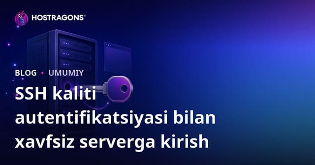 SSH kaliti autentifikatsiyasi bilan xavfsiz serverga kirish
