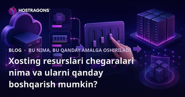 Hosting Resurs Cheklovlari Nima va Qanday Boshqariladi?