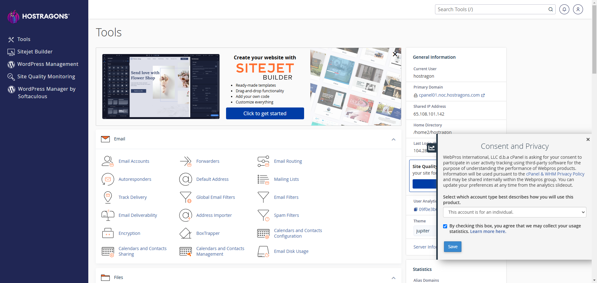 cPanel installasjonsguide cPanel installasjonsguide - eksempelbilde