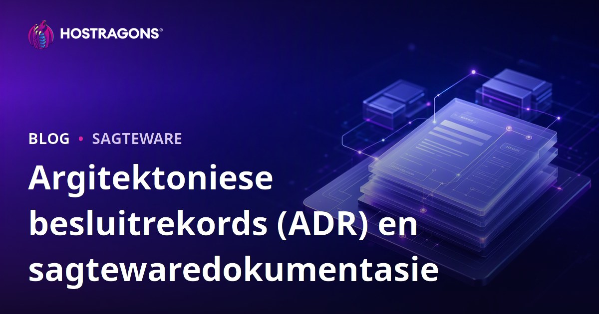 Argitektoniese besluitrekords (ADR) en sagtewaredokumentasie