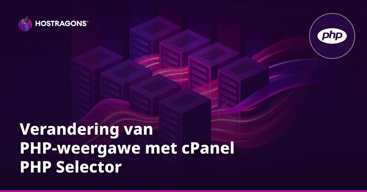 Verandering van PHP-weergawe met cPanel PHP Selector