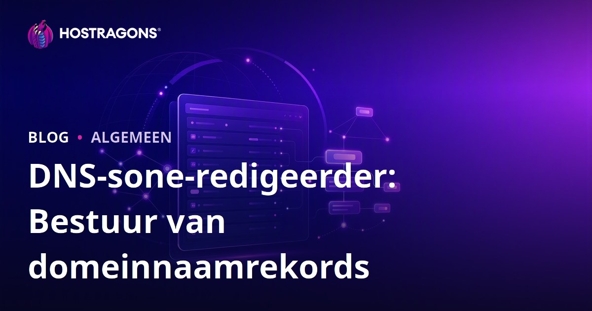 DNS-sone-redigeerder: Bestuur van domeinnaamrekords