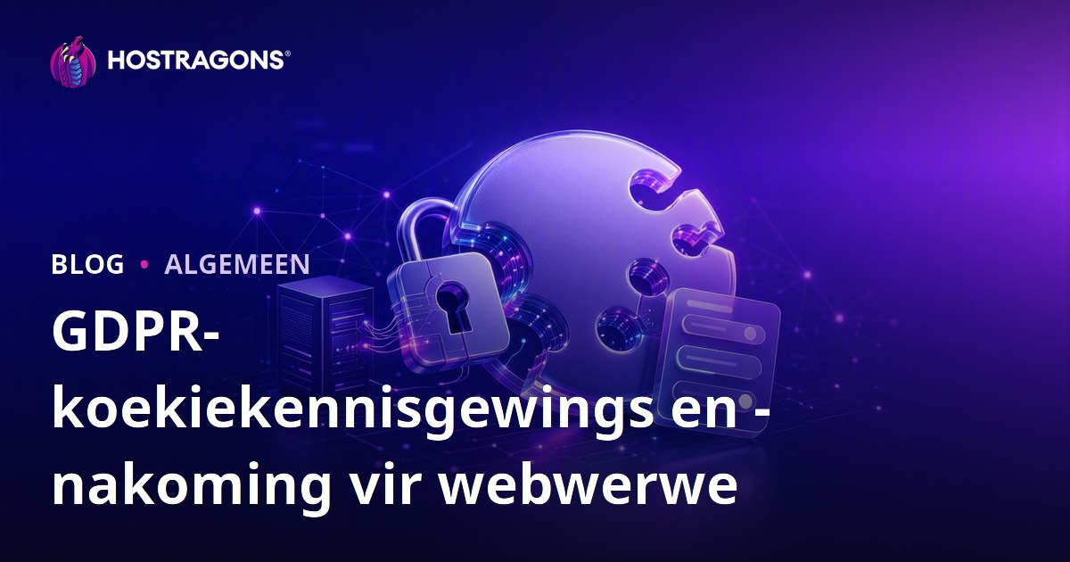 GDPR-koekiekennisgewings en -nakoming vir webwerwe