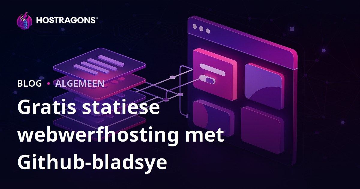Gratis statiese webwerfhosting met Github-bladsye