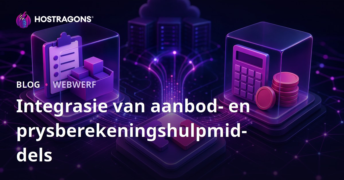 Integrasie van aanbod- en prysberekeningshulpmiddels