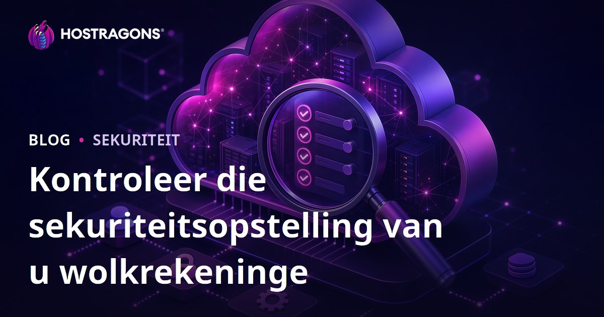 Kontroleer die sekuriteitsopstelling van u wolkrekeninge