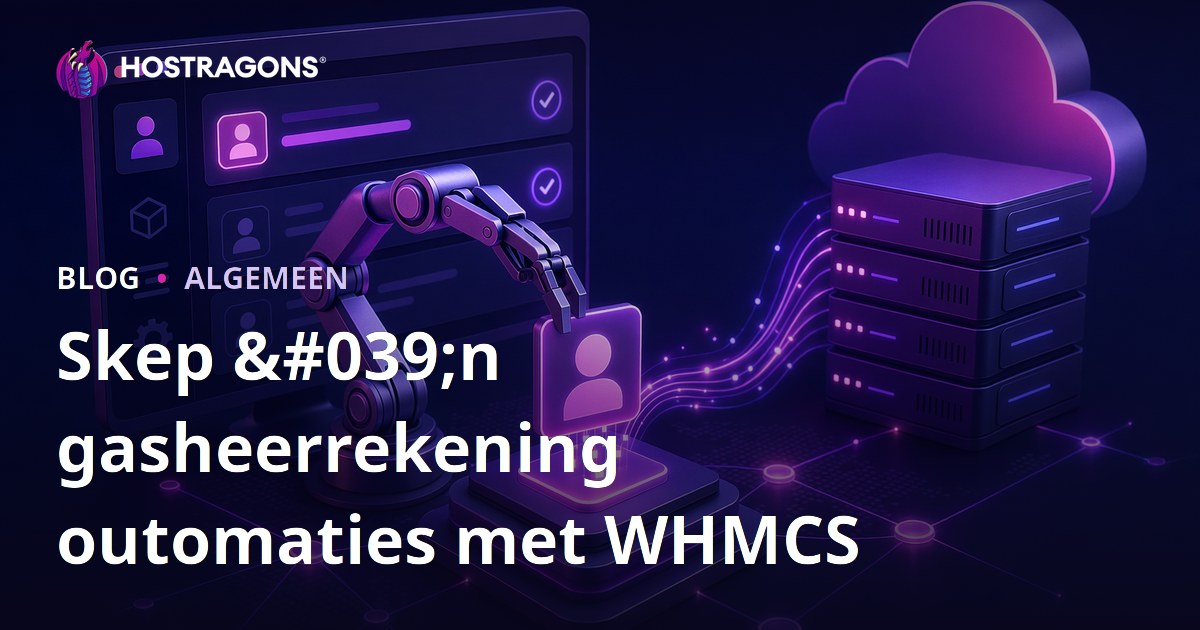 Skep 'n gasheerrekening outomaties met WHMCS