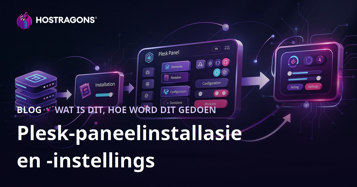 Plesk-paneelinstallasie en -instellings