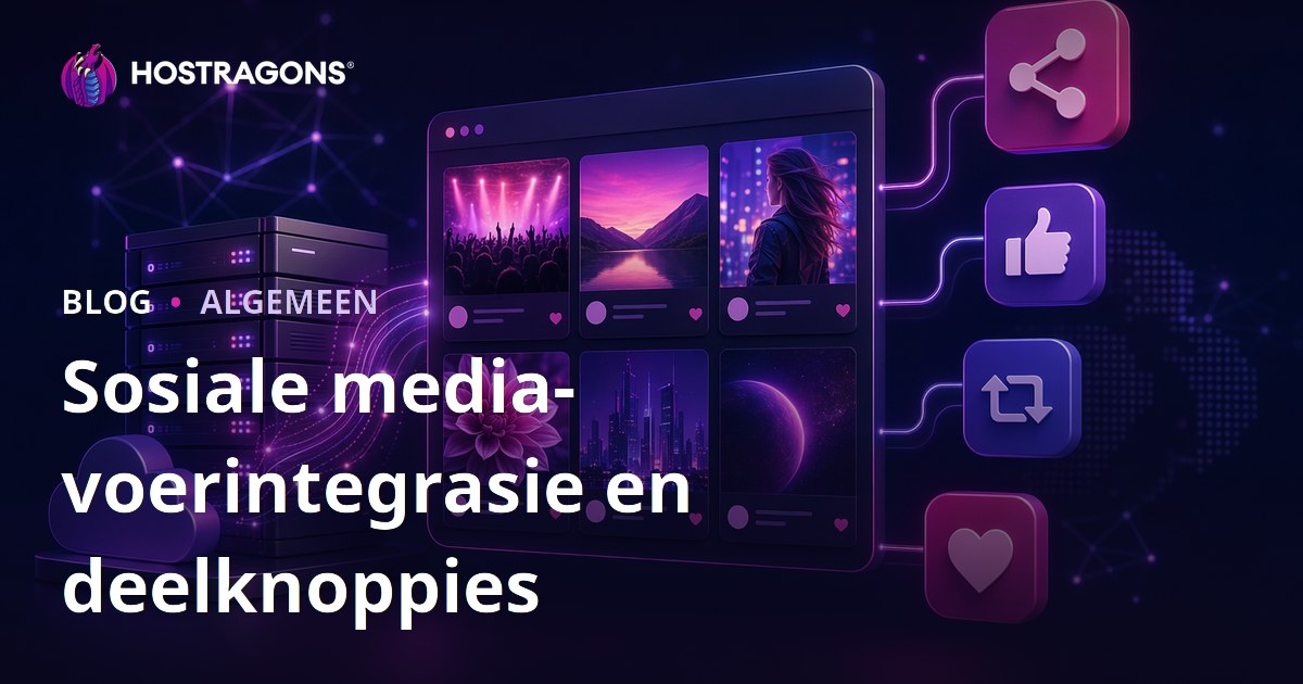 Sosiale media-voerintegrasie en deelknoppies