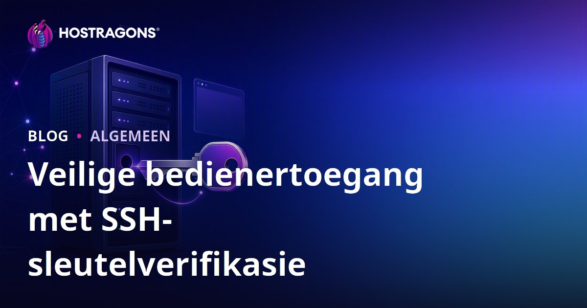 Veilige bedienertoegang met SSH-sleutelverifikasie