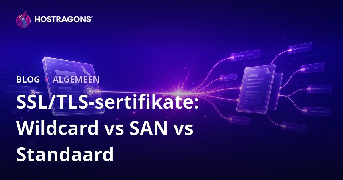 SSL/TLS-sertifikate: Wildcard vs SAN vs Standaard