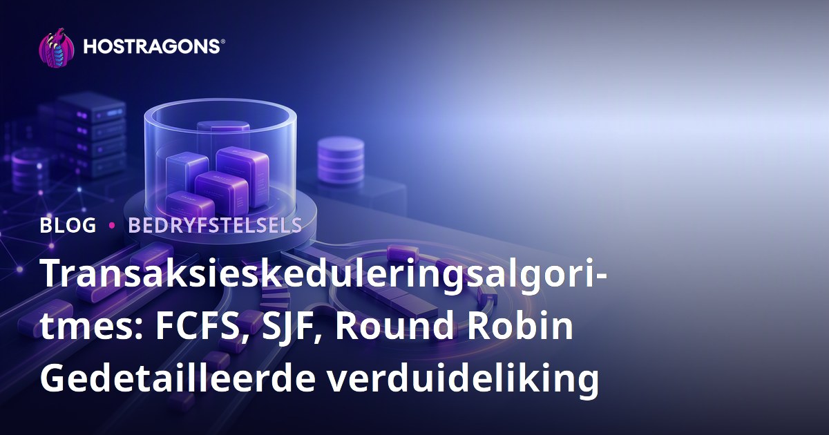 Transaksieskeduleringsalgoritmes: FCFS, SJF, Round Robin Gedetailleerde verduideliking