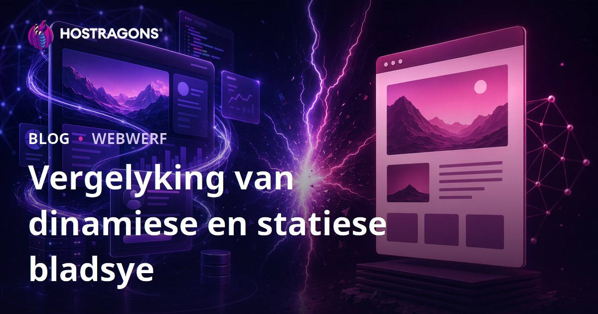 Vergelyking van dinamiese en statiese bladsye